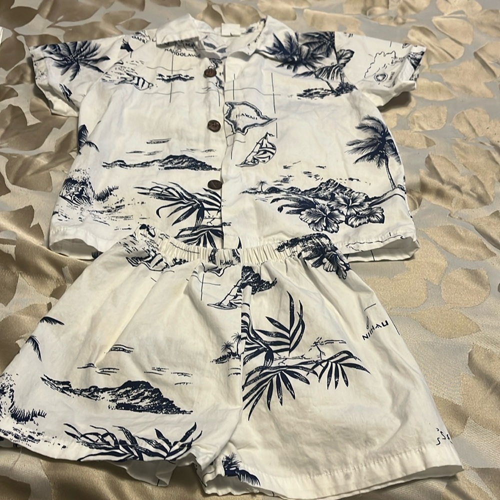 Boys Hawaiian short set